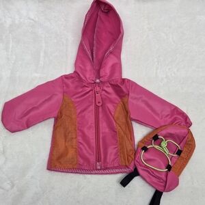 Bright Pink & Orange Hooded Jacket & Backpack Set for 18-inch Dolls My life-size